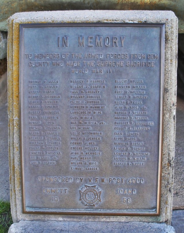 WWII plaque